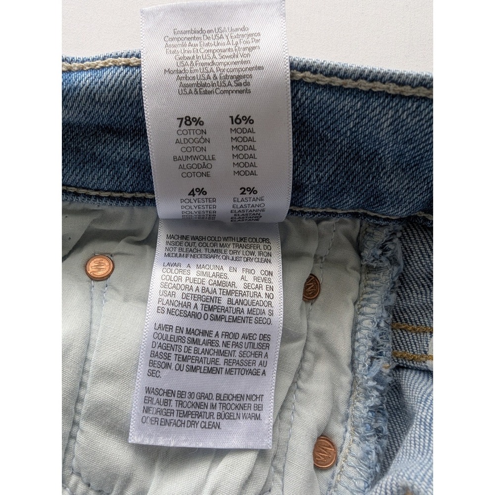 Mother Insider Crop Step Fray Jeans Womens Size 24 Light Blue Limited Edition - Picture 11 of 12